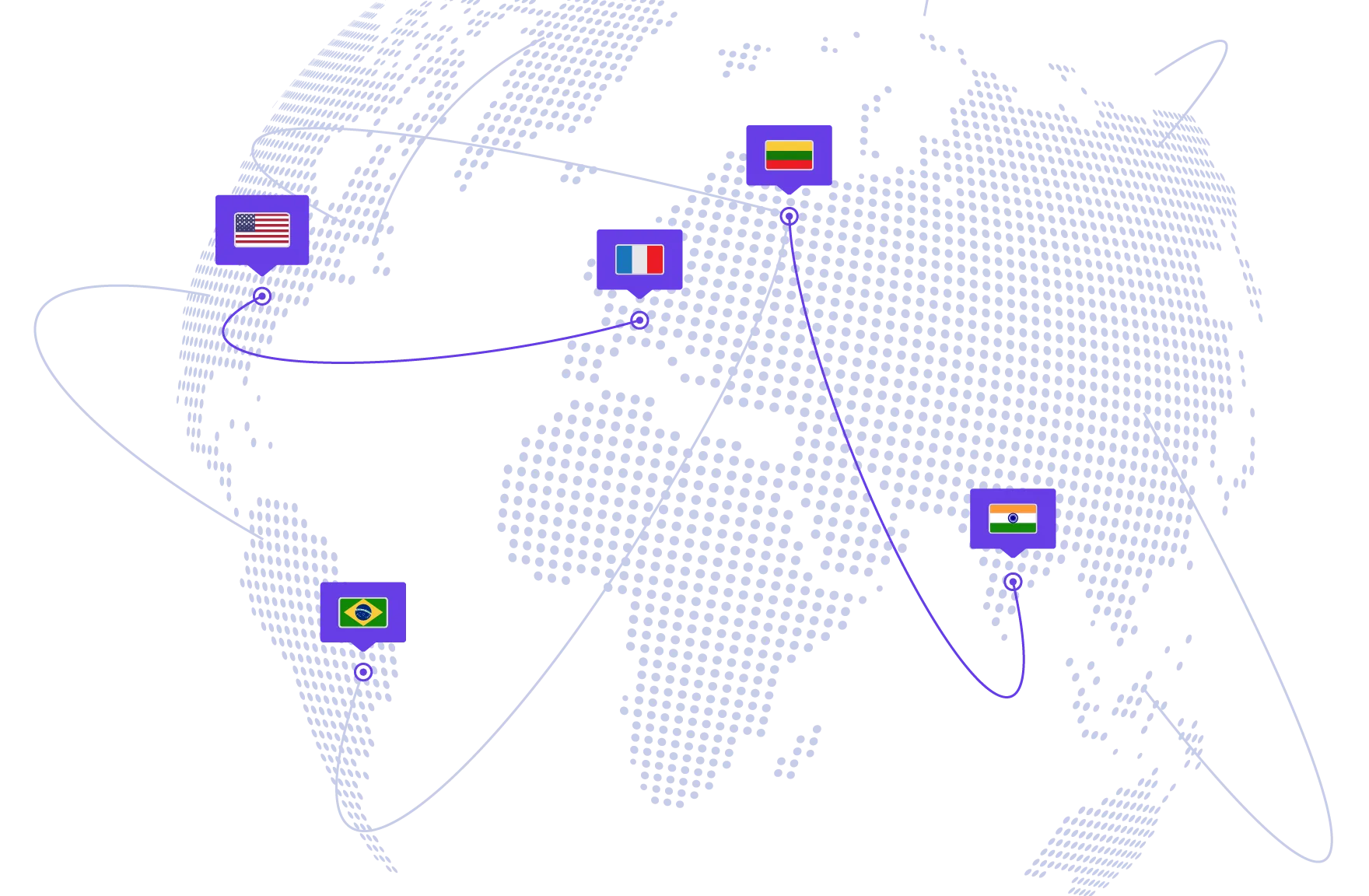 Centros de datos en todo el mundo